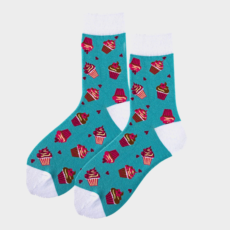 Women's Fruit Dessert Art Cotton Socks