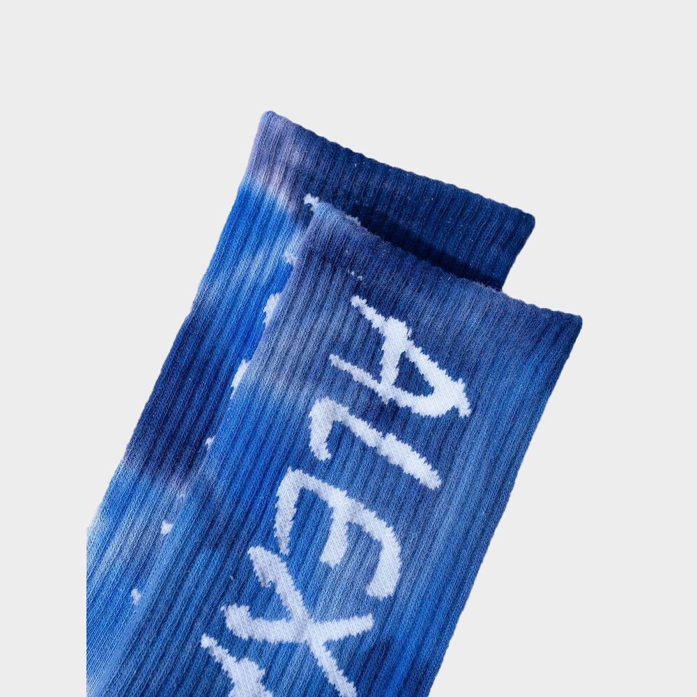 Men Letter Graphic Tie Dye Socks