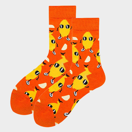 Women's Fruit Lemon Art Cotton Socks
