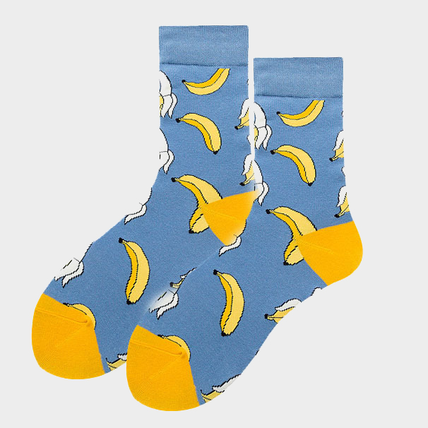 Women's Fruit Banana Art Cotton Socks