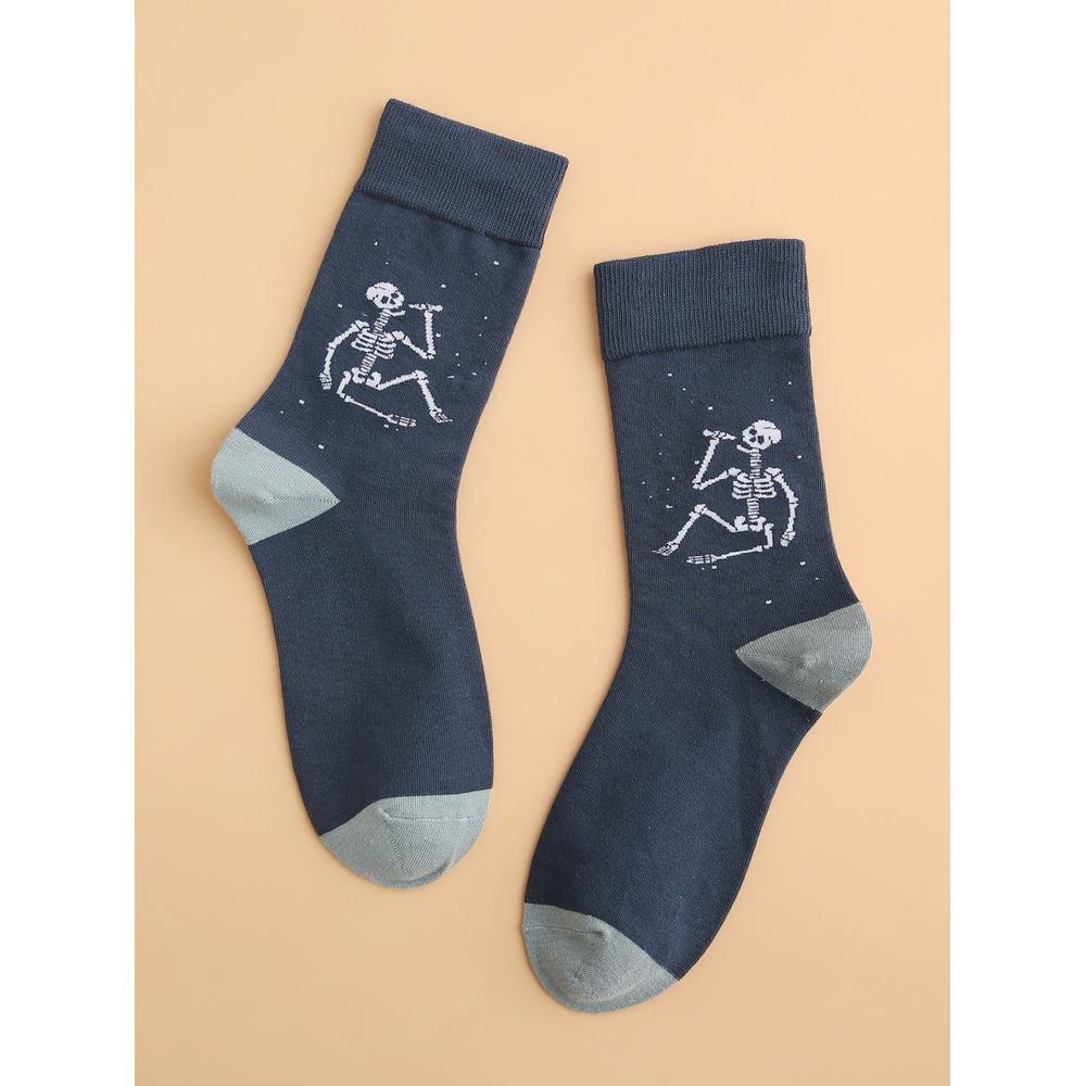 Men Skull Pattern Socks