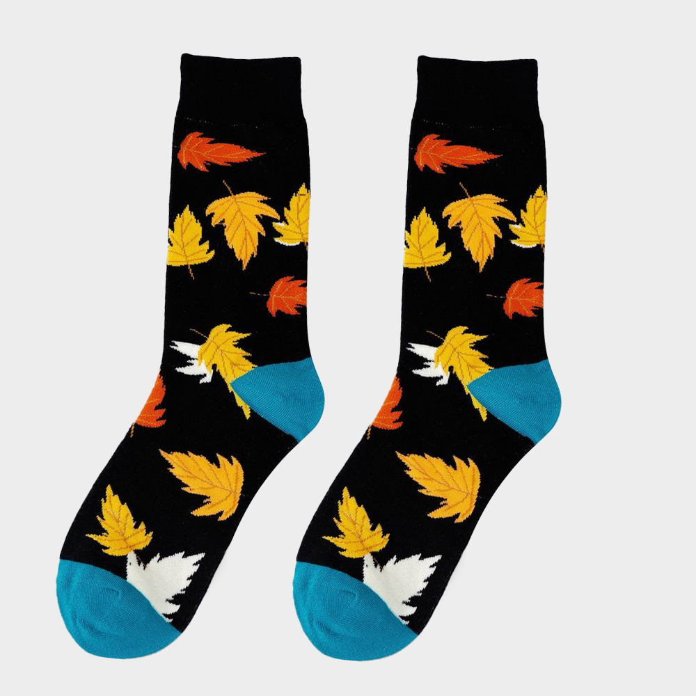 Men Leaf Pattern Socks