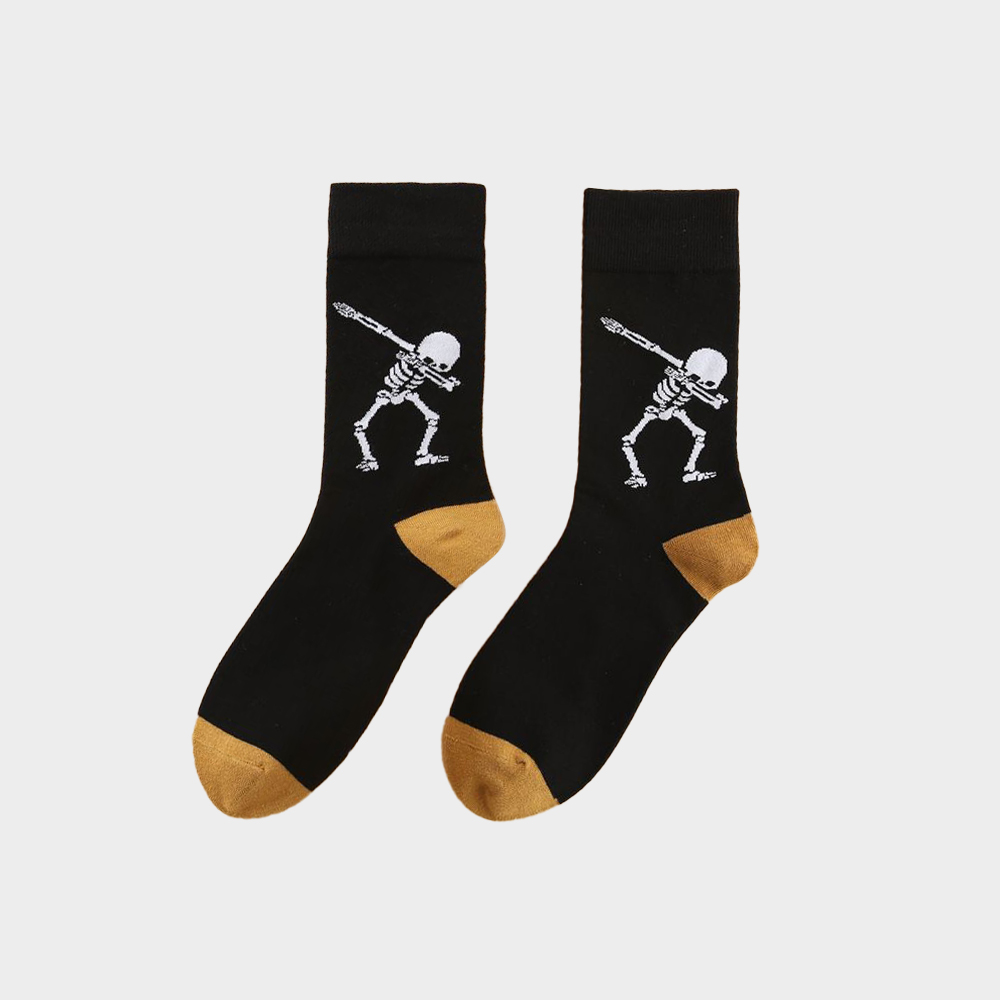 Men Skull Pattern Socks